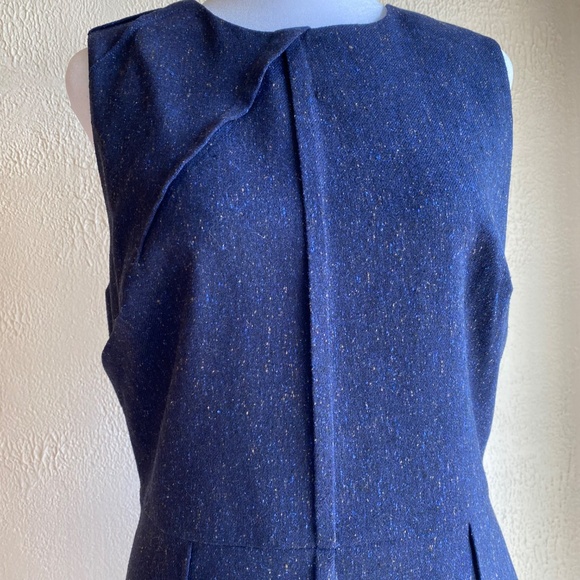 Banana Republic dark blue tweed sheath dress Size 10 - Picture 3 of 14
